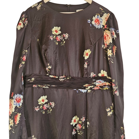 Mac Duggal Black Floral Maxi Dress Size 16 - Picture 6 of 14